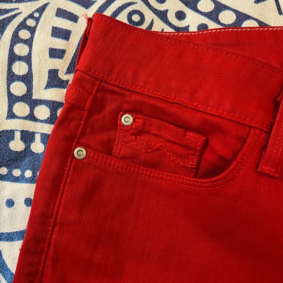 NYDJ RED SKINNY JEANS SIZE 9/10 30 28” ANKLE BEAUTIFUL EUC SLIMMING WONEN - Picture 9 of 13